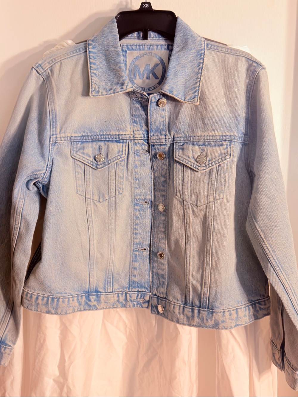 Michael Kors Light Wash Denim Jacket - Light Blue NWT
